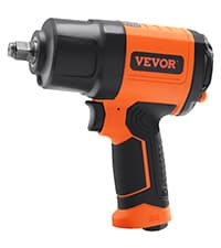 VEVOR 1/2-Inch Air Impact Wrench - High Torque 1400 ft-lbs - Lightweight 4.6 lb - Includes 11-Piece CR-V Steel Impact Socket Set & Carrying Case