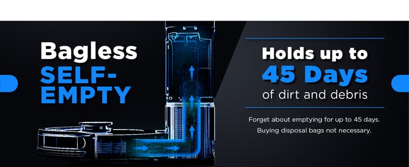 Shark RV2310AE Matrix Self-Emptying Robot Vacuum with Bagless, 45-Day Capacity, Self-Cleaning Brushroll for Pet Hair, No Spots Missed on Carpets & Hard Floors, Precision Home Mapping, Wi-Fi, Black