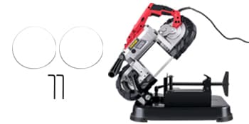 VEVOR Portable Band Saw, 110V Removable Alloy Steel Base Corded Band Saw, 5 Inch Cutting Capacity Hand held Band Saw,Variable Speed Portable Bandsaw, 10Amp Motor Deep Cut Band saw for Metal Wood