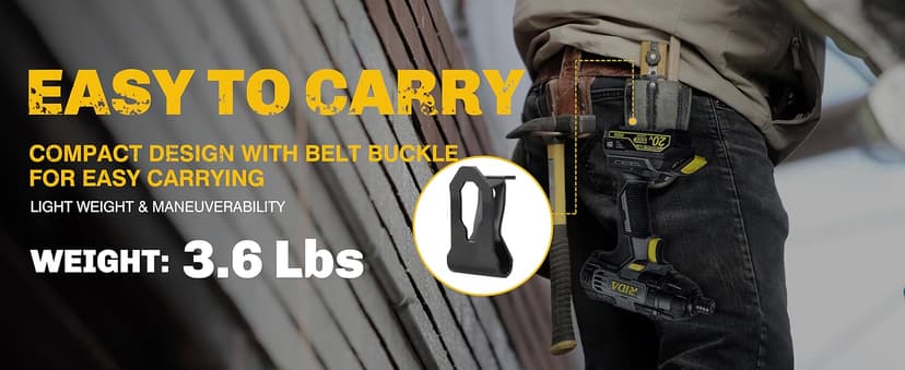 RIDA Impact Driver Kit 180Nm 20V Cordless Impact Drill/Driver Set 1/4" All-Metal Hex Chuck 0-2800RPM Variable Speed, 2000mAh Lithium-ion Battery & 1H Fast Charger, 25 Pcs Driver Bits and Tool Bag