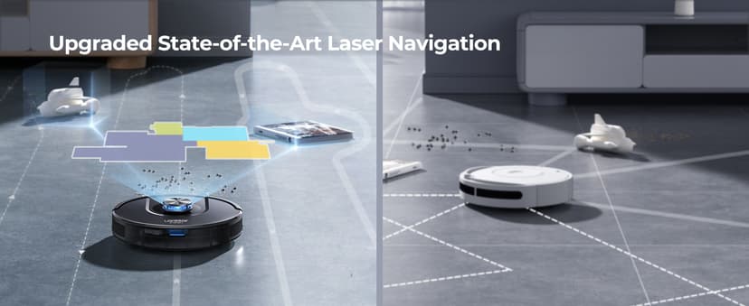 Robot Vacuum and Mop Combo, 5000Pa Robot Vacuum Cleaner with LIDAR Navigation, 3 in 1 Robot Vacuum Mop with Auto Carpet Boost, Self Charging, App/Voice Control, Ideal for Pet Hair,5 Maps