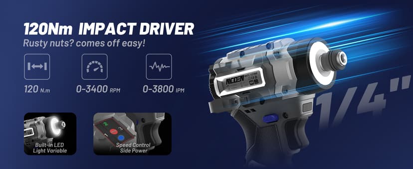 12V Cordless Drill and Impact Driver Power Tool Kits Combinados with 2 Batteries and Fast Charger (3/8"Drill & 1/4"Hex Impact Driver) for Home Installation,DIY tools