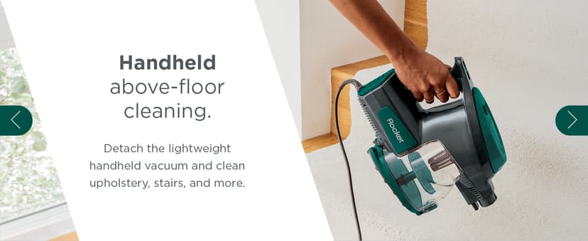 Shark Corded Stick Vacuum, Ultra-Lightweight, Swivel Steering, Powerful Deep-Cleaning, Floor-to-Ceiling Versatility, Converts to a Handheld Vacuum, Carpets & Hardfloor, Green, CS110EM