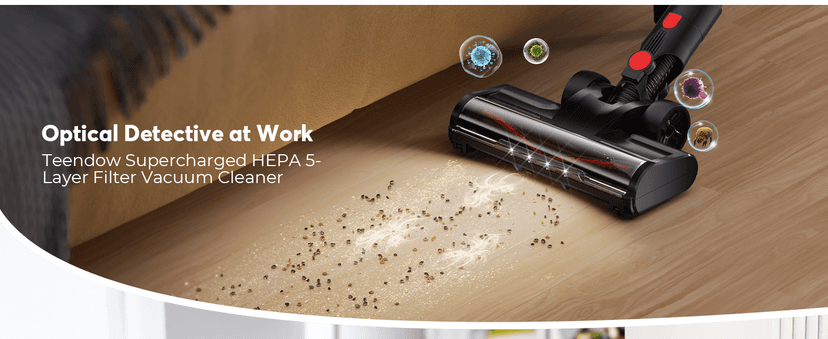 Cordless Vacuum Cleaner, Stick Vac Specifically Handling Pet Hair, Up to 50 Minutes, 500W Powerful Suction, Rechargeable, Lightweight for Carpet, Hard Floor, Deep Dark