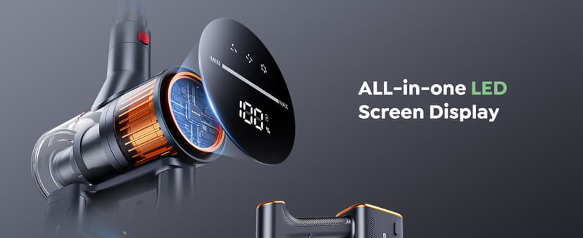 Cordless Vacuum Cleaner, 45Kpa 550W 60Mins Vacuum Cleaners for Home, Stick Vacuum Cordless Rechargeable, Wall Mount Charging, Self-Standing, Household Vacuum for Pet Hair/Carpet/Hardwood Floor(X9)