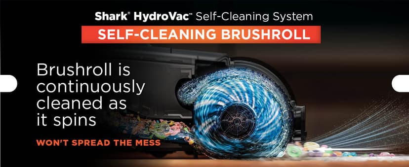 Shark Wet Dry Vacuum Mop All-in-One Cordless Hardfloor Cleaner, HydroVac MessMaster, 3-in-1 Self-Cleaning System, Strong Suction with 2 Brushrolls & 2 Solutions, for Hard Floors & Area Rugs, AW261