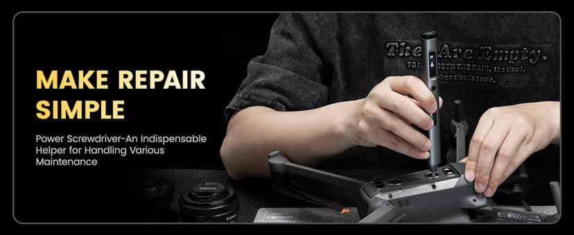 Electric Screwdriver Set, UF-TOOLS Rechargeable Cordless Screwdriver Kit, Precision Repair Tool Kit with Bits, LED Lights, Charging Cable, Carrying Case, for Watches, Phones, Glasses