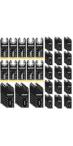 26pcs Oscillating Saw Blades Titanium Multitool Blades for Wood Plastics Metal oscillating Tool Blades Kits Fit Rockwell Ridgid Ryobi Milwaukee Chicago Craftsman Dewalt