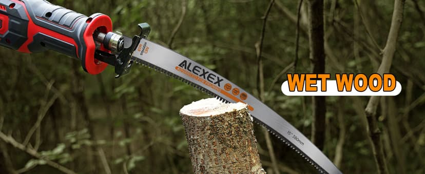 Japanese Teeth Sawzall Blades for Tree Trimming, 15 Inch Curved Edge Pruning Reciprocating Saw Blades 6TPI, Wood Cutting, Cr-V Sabre Saw Blades Better Wear Resistance 6 Pack