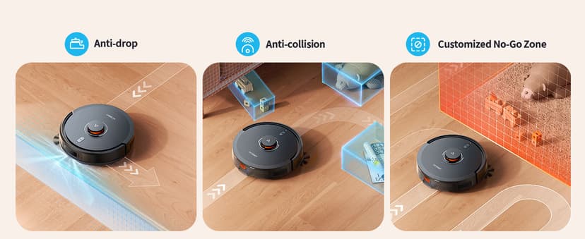 Robot Vacuum and Mop, Self-Emptying Robot Vacuum Cleaner with 5000Pa Suction, Laser Navigator with Smart Mapping Robotic Vacuums, 150Mins Runtime,Schedule,App Alexa Control for Carpet/Pet Hair,Q10 pro