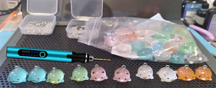 3-Speed Cordless Mini Drill Pen, Rechargeable DIY Electric Hand Drill with 10 Small Drill Bits, Micro Drill Set for Jewelry Making Stone Plastic Resin Keychains