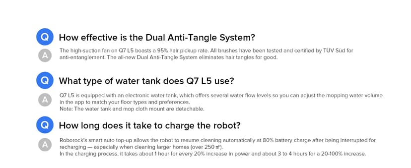 roborock Q7 L5 Robot Vacuum and Mop Combo, 8,000Pa Suction, Upgraded from Q5 Pro, Dual Anti-Tangle System, LiDAR Navigation, Multi-Level Mapping, Self-Charging Robotic Vacuum Cleaner, Black