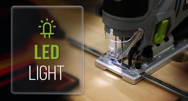 WORKPRO Jigsaw, 6.5AMP 850W Corded Electric Jig Saw Tool Kit with 6 Variable Speeds, 7 Blades, ±45° Bevel Cutting, LED Light, 3000 SPM, 4 Orbital Settings, Edge Guide, Tool-free Blade Changing