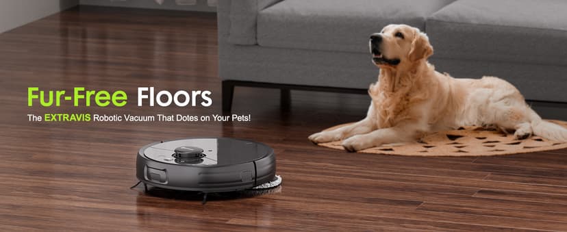 Robot Vacuum and Mop, V5 Self-Emptying 8500Pa Suction, Pet Hair Tangle Cutter™, 75-Day Capacity, Cat Laser, All-in-One Station, Robotic Vacuum Cleaner for Pet Hair, Hard Floors, Tile, Carpet
