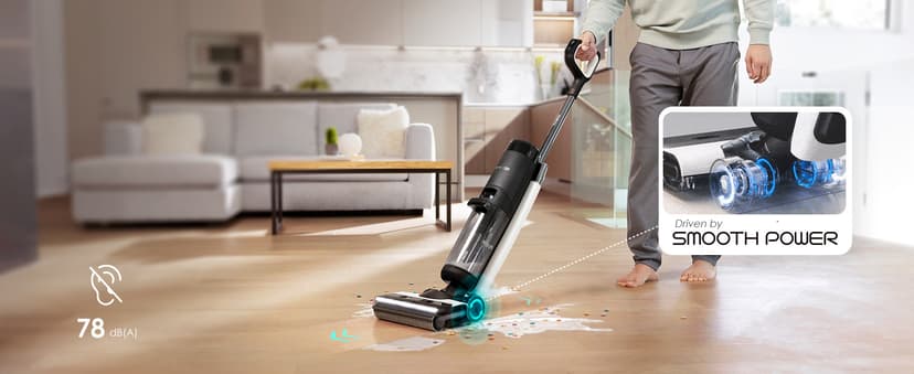 Tineco Floor ONE S7 FlashDry Smart Cordless Wet Dry Vacuum Cleaner, Long Runtime, Great for Sticky Messes, Self-Cleaning, 158℉Hot Air FlashDrying, Dual-Sided Edge Cleaning, Extended Battery Lifespan