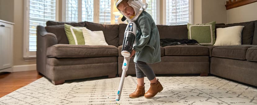 Simplicity Vacuums Stick Vacuum Cordless Rechargeable S67, Lightweight Household Vacuum Cleaners for Pet Hair with 3 Speeds, Multi-Surface Use, HEPA Filter Media, 35 Min Runtime, LED Light, Wall Mount