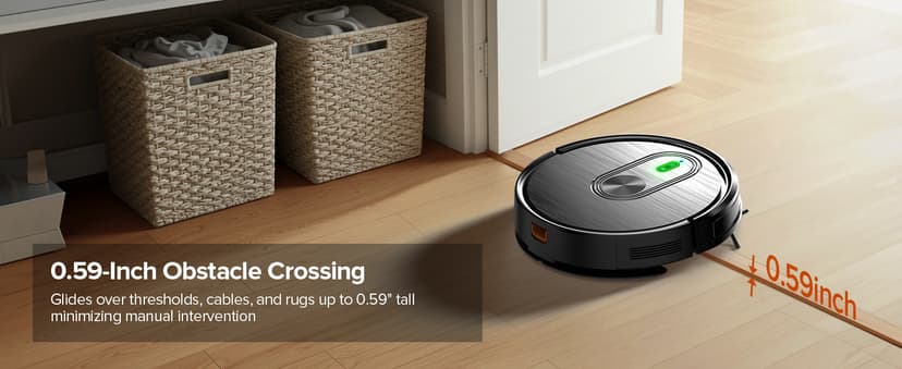 Robot Vacuum and Mop Combo, 2 in 1 Vacuuming & Mopping Robot with Schedule, App/Bluetooth/Voice, 3200Pa Max Suction, Self-Charging Robot Vacuum Cleaner, Slim, Ideal for Pet Hair, Hard Floor, Carpet