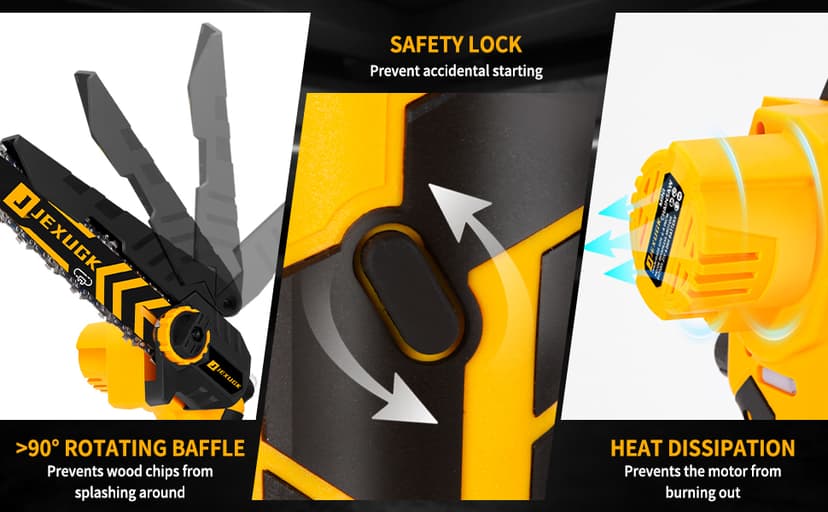 Brushless Mini Chainsaw, 8" & 6" Hand Held Cordless Chain Saw with 2 x 4.0Ah Battery, Portable Small Electric saw Cordless with 4 Chain Guide, Mini Motosierra for Tree Pruning Wood Cutting