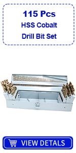 JEFEHEX 18pcs Drill and Tap Set with 1 Piece T-Handle Ratchet Tap Wrench, Tap Range 6-32NC—1/2"-13NC, Black and Gold Premium HSS Jobber Length Drill Bits and Hand Plug Taps with Metal Indexed Box