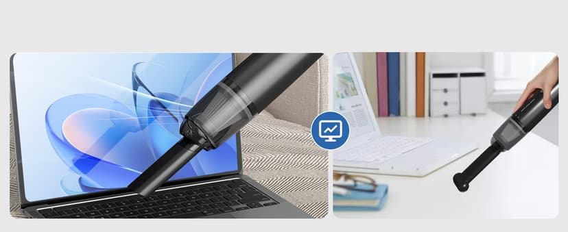 Handheld Vacuum Cordless, Portable Car Vacuum Cleaner with HEPA Filter, 2 Suction Modes, Mini Hand Held Vacuum Rechargeable for Car, Home, Office, Desk, Keyboards, Pet Hair (Black)