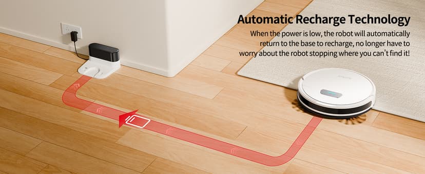 HONITURE Robot Vacuum and Mop Combo, 4000pa Strong Suction, G20 Robot Vacuum Cleaner with Self-Charging, 150Mins Max, App&Remote&Voice Control, Super-Slim, Ideal for Pet Hair