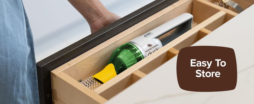 Duck Compact Cordless Vacuum by Horsepower, Ultra-Powerful, Strong Suction, AS-SEEN-ON-TV, Easy To Store, Rechargeable. Home, Auto, Pet Hair, Fits In Tiny Crevices, Includes Hose, Crevice Tool & Brush