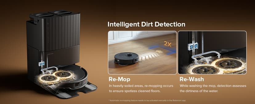 roborock Qrevo Master Robot Vacuum and Mop Combo, 10,000Pa Suction, FlexiArm Design Side Brush & Mop, Auto Mop Washing & Drying, Self-Emptying&Refilling, Dock Self-Cleaning, Obstacle Avoidance, Black