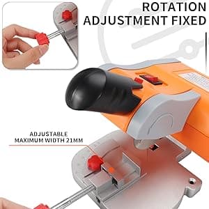 SI FANG Benchtop Cut-Off Saw Miniature Compound-Cutting, Mini Miter Chop Saw for Metal Wood Plastic Crafts Making Carbon Arrow Shafts Cutting, Max 45° Adjustable Small Electric Table Tool