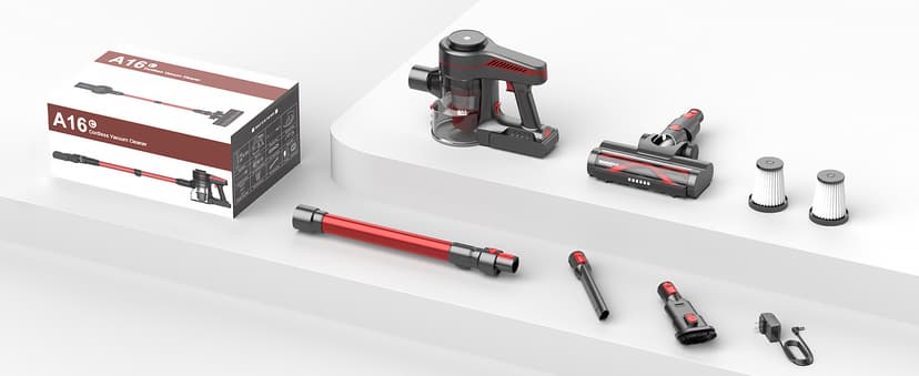 Cordless Vacuum Cleaner, Stick Vacuum with Powerful Suction, 45Mins Runtime Vacuum Cleaners for Home, Anti-tangle and 1.5L Dust Cup, 6 in 1 Lightweight Vacuum for Hardwood Floor Carpet Pet Hair