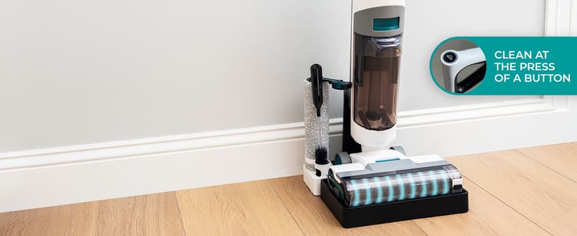 Kenmore HF5010 AquaLite 3-in-1 Cordless Wet Dry Vacuum Hard Floor Cleaner with Automatic Air-Drying, 35mins Runtime & One Edge Self-Cleaning Mop for Multi-Surface and Messes