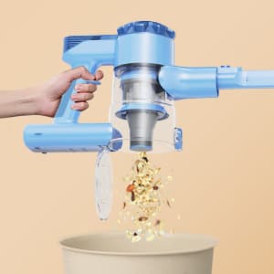 Cordless Vacuum Cleaner, 8-in-1 Lightweight Stick Vacuum with 45mins Runtime, Powerful Suction, Rechargeable Cordless Vacuum for Carpet, Tile, Pet Hair, Hardwood Floors, Blue