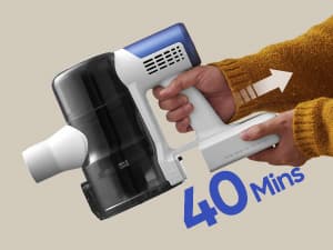 Ultenic Cordless Vacuum Cleaner, 45KPa 500W Motor Stick Vacuum Rechargable,Green Light for Dust Detection, Self Standing Design with 1L Dust Cup, Stick Vacuum for Home, Pet Hair, Hardwood Floors