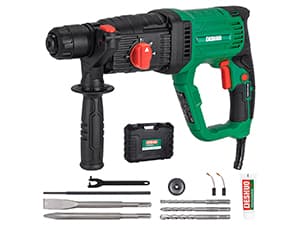 1-1/2" SDS-Max Heavy Duty Rotary Hammer Drill,12.5 Amp 3 Functions Corded Vibration Control Demolition Rotomartillo with Safety Clutch for Concrete,Includes 1 Drill Bits,2 Chisels,Carrying Case