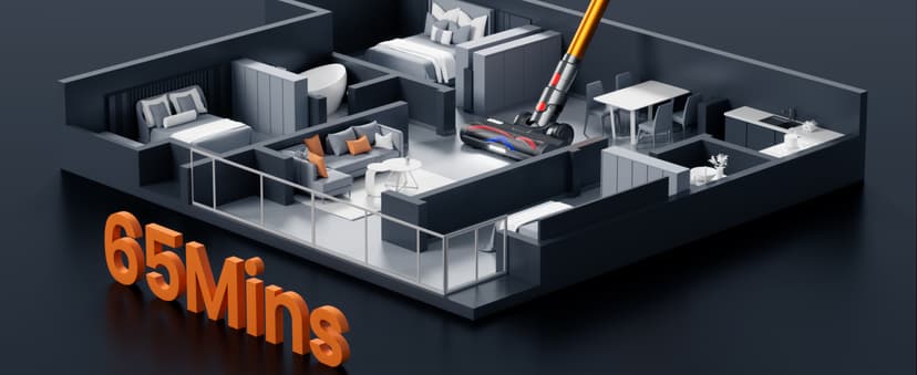 Cordless Vacuum Cleaner, 45Kpa 550W 65Mins Self-Standing Vacuum Cleaners for Home, Stick Vacuum with Touch Screen, Anti-tangle Brush, Rechargeable Vacuum Cordless for Pet Hair, Carpet, Hardwood Floor