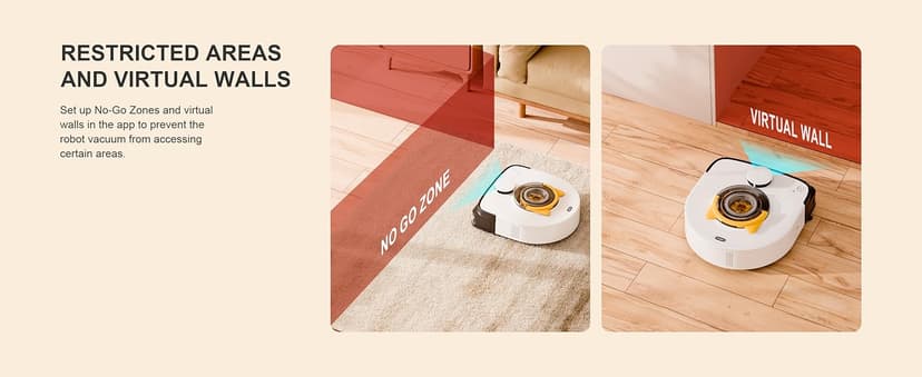 Robot Vacuum for Pet Hair, Automatic Robot Vacuum Cleaner Self Cleaning Brushroll, Robotic Vacuum Ideal for Carpet, 22,000 Pa Square