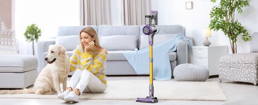 S3 Cordless Vacuum Cleaner, 45kPa Powerful Suction Vacuum Cleaners for Home, 55-Min Runtime Rechargeable Stick Vacuum, Self-Standing, for Pet Hair Carpet Hard Floor, LED Display