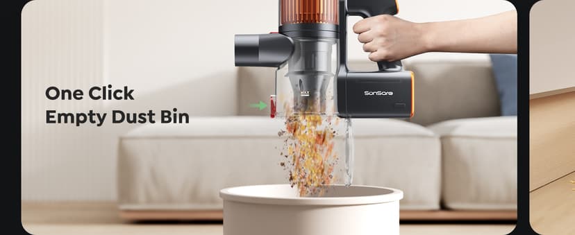 Cordless Vacuum Cleaner, 45Kpa 550W 60Mins Vacuum Cleaners for Home, Stick Vacuum Cordless Rechargeable, Wall Mount Charging, Self-Standing, Household Vacuum for Pet Hair/Carpet/Hardwood Floor(X9)