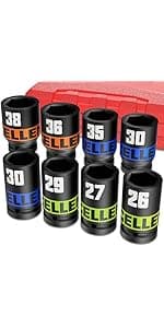 13 Piece 1/2" Drive Manual Impact Driver, Reversible Hand Impact Screwdriver Set with Slotted, Hex, Phillips Bit Kit, for Tighten and Rusted Fasteners or Frozen Bolts, with Storage Case