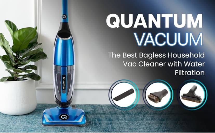 Quantum X Upright Water Filter Vacuum — The Best Bagless Household Vac Cleaner with Water & MicroSilver Filtration to Clean Wet & Dry Messes - Pet, Dog Hair & Toddler Spills on Carpet & Hardwood Floor