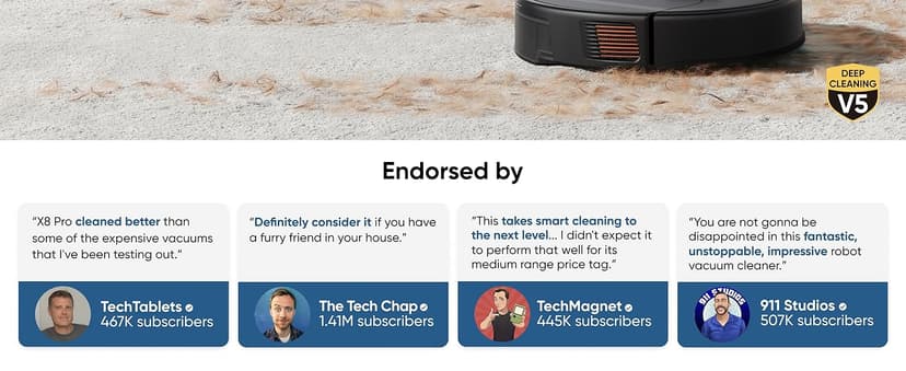 eufy X8 Pro Robot Vacuum Self-Empty Station, Twin-Turbine 2X 4,000 Pa Suction, 45 Days Hands-Free Cleaning iPath Laser, Pet Hair Deep Clean on Carpet, Smart Cleaner for Home with Pets