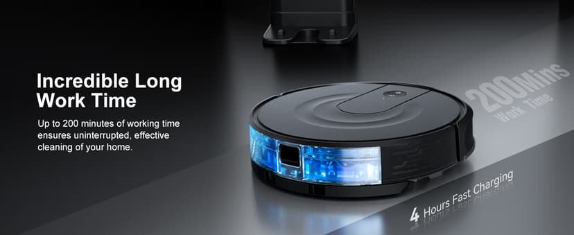 Robot Vacuum and Mop Combo, LiDAR Navigation with Ultra Slim Design, Smart Mapping Robotic Vacuum Cleaner, 9000Pa Suction, Customizable Cleaning for Pet Hair, Carpets, and Hard Floors