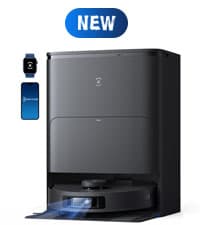 ECOVACS DEEBOT N30 Omni Robot Vacuum and Mop, 10000Pa Suction, TruEdge Adaptive Edge Mopping, ZeroTangle 2.0 Technology, Hot Air-Drying, Self-Emptying, Auto-Lift Mopping, Obstacle Avoidance