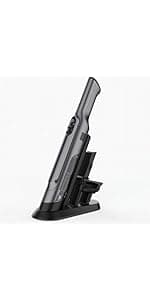 Handheld Vacuum Cordless, Lightweight 1.4lb with Powerful Suction, Charging Dock, Single Touch Empty and Detachable Dust Cup (Frosted Silver)