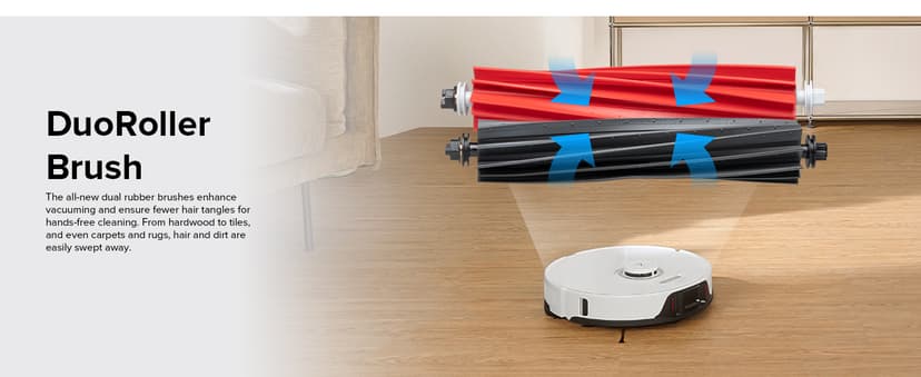 roborock S8+ Robot Vacuum, Sonic Mop with Self-Empty Dock, Stores up to 60-Days of Dust, Auto Lifting Mop, Ultrasonic Carpet Detection, 6000Pa Suction, White