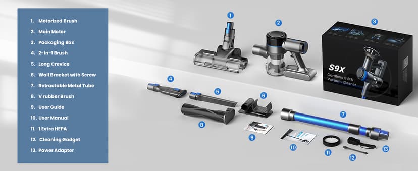 Dzaki Vacuum Cleaners for Home, 400W 45KPa 55 Mins Runtime Cordless Vacuum Cleaner, Smart Induction Auto-Adjustment Stick Vacuum, Rechargeable Battery Vacuum Cordless for Carpet Floor Pet Hair (Gray)