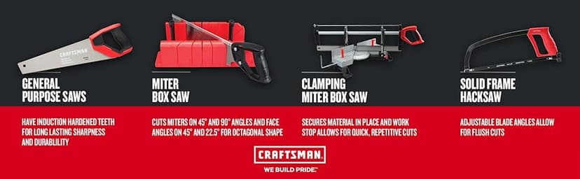 CRAFTSMAN Hand Saw, 15-Inch (CMHT20880)