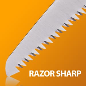 Folding Hand Saw for Tree Pruning, Camping, Gardening, Hunting. Cutting Wood, PVC, Bone with Ergonomic Handle Design