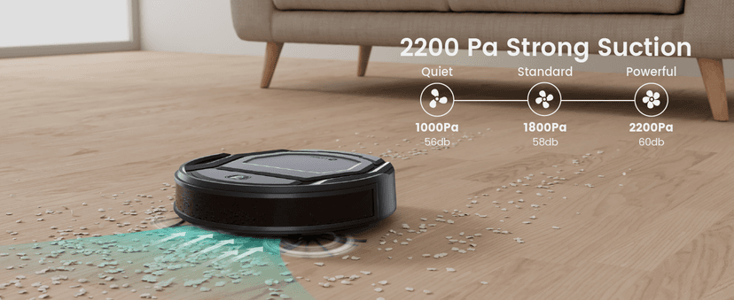 Lefant Robot Vacuum Cleaner Slim Quiet,2200Pa Powerful Suction,120 Mins Runtime,6 Cleaning Modes,Wi-Fi/App/Alexa,Self-Charging Pet Hair Robotic Vacuum Ideal for Hard Floor,Low-Pile Carpet,M210 Pro