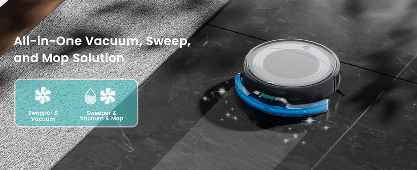 Lefant M310 Ultra Robot Vacuum and Mop, 6000Pa Suction-Slim Robotic Cleaner with ToF LiDAR Navigation, Accurate Obstacle Avoidance, WiFi/App/Alexa Control, 170min Runtime, for Pet Hair and Home