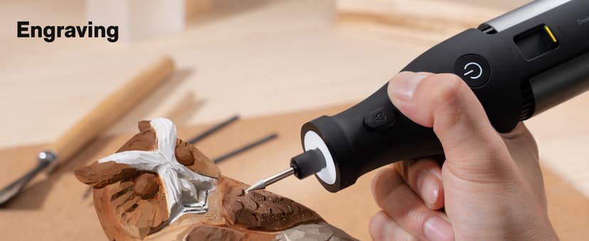 HOTO 12V Cordless Rotary Tool Kit Pro, Brushless Motor, 35000RPM Variable Speed, 3000mAh USB-C Rechargeable, LED Light, 37 Accessories, Ideal for Carving, Sanding, Polishing, Drilling, Cutting, DIY